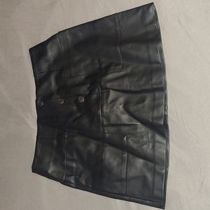 Black pleather skirt